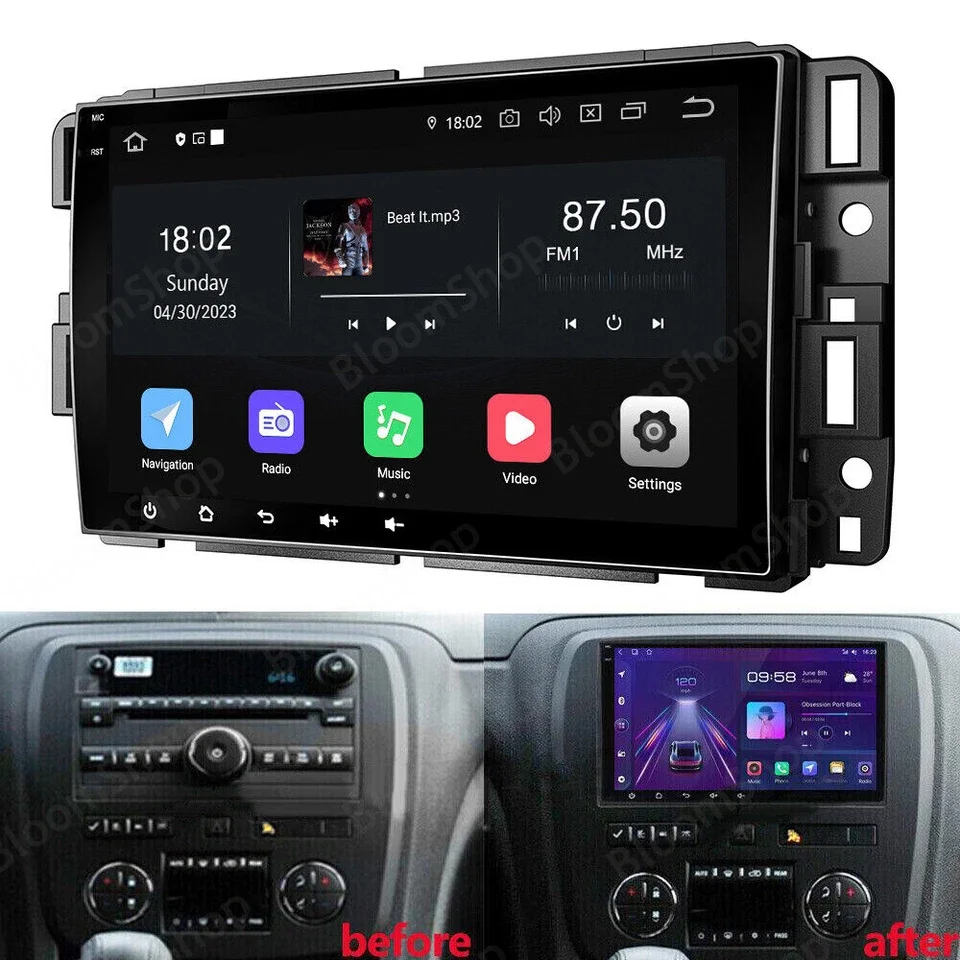 8" Android 15 Car Stereo Compatible for GMC Terrain 2010-2017, 2+64GB, Wireless CarPlay & Android Auto, Built-in DAB+ & DSP, Support DVR & SWC, GPS Navigation, Bluetooth/WiFi/Mirror Link