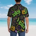 thumbnail image 6 of Bixox Men's Hawaiian Shirts Men's Carnival Mardi Gras3 Print Short-Sleeve Shirt-Large, 6 of 8