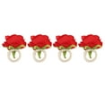 thumbnail image 3 of Porte-Serviettes Design Vigne, Anneau de Serviette Rose en Plastique Rangement Soigné Compact 4 Pcs Réutilisable pour Anniversaire Blanc, Bleu, Champagne, Rouge, 3 of 8