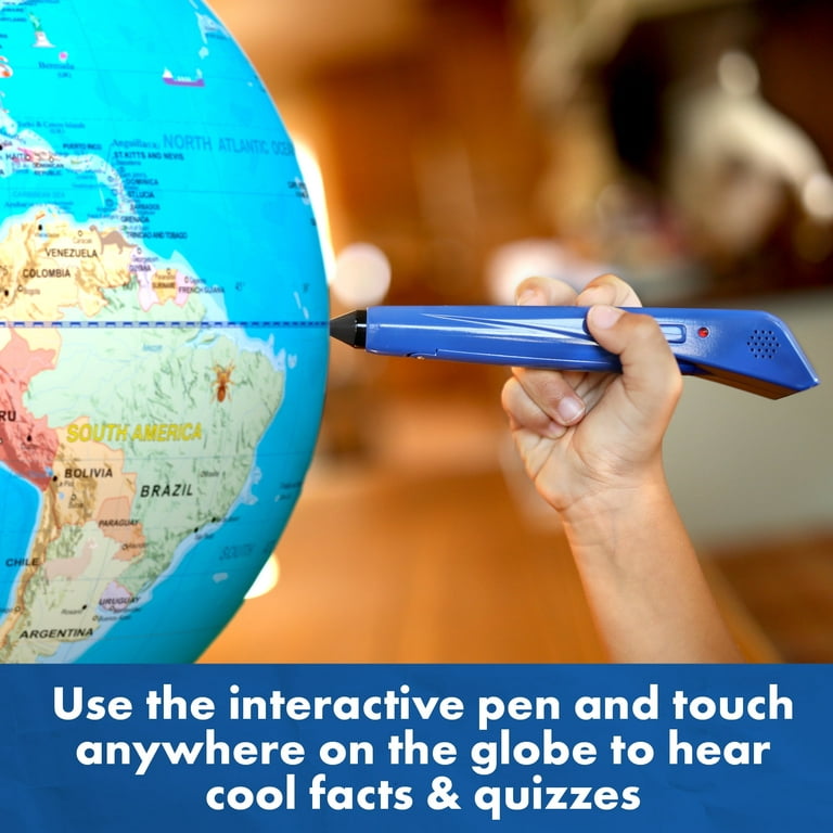  Educational Insights GeoSafari Jr. Talking Interactive Globe  with Talking Pen for Kids, Featuring Bindi Irwin, Gift for Boys & Girls,  Ages 4+ : Toys & Games