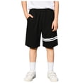thumbnail image 3 of Gubotare Kids Athletic Shorts with Pockets, Quick Dry Breathable Shorts for Basketball, Soccer, Summer Outdoors 6T 7T (Black,6-7 Years), 3 of 6