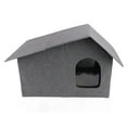thumbnail image 1 of Maison pour Chat Extérieure, Intérieur Spacieux Imperméable et Résistant aux Intempéries, Abri Pliable pour Toutes les Saisons, 25.2 X 16.93 X 15.35 Po, 1 of 7