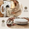 thumbnail image 5 of ODIKA 2'x3' Washable Accent Rug Pet Friendly, Bedside Mat Fake Hide With Contrasting Cream Background And Tan Markings for Bedroom, Nursery, RV, 5 of 7