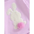 thumbnail image 6 of Baby Boy Girl Easter Outfit Fuzzy Bunny Tail Sweatshirt Romper Long Sleeve Bubble Sweater Bodysuit Infant Spring Cute Clothes, 6 of 7