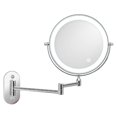 thumbnail image 1 of Jinsinto Wall Mounted Makeup Mirrors Lighted Magnifying Mirror, Swivel Extendable, for Bathrooms and Family, 1 of 5