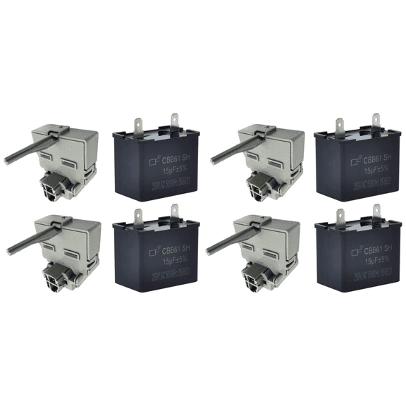 Scaroo WPW10194431 Compressor Start Relay W10662129 Run Capacitor 4-Pack