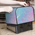 thumbnail image 6 of KLL Fantasy Gradient Print 4 Slice Toaster Dust Covers Kitchen Small Appliance Cover with 2 Pockets,Can hold Jam Spreader Knife & Toaster Tongs (12.4 x 10.6 x 8.2), 6 of 6