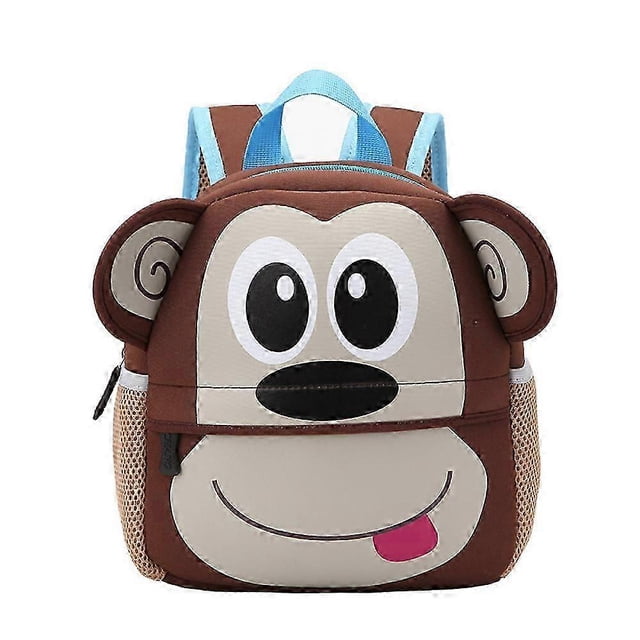 Mochila infantil con diseño de animales para la escuela, ideal para bebés, niños y niñas de 2 a 6 años. Diseño de mono.