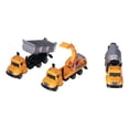 thumbnail image 2 of Juego de juguetes para camiones de construcción, vehículo de ingeniería anticaída realista para niños, regalos, juego de vehículos de ingeniería con retroceso, 2 of 14