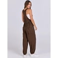 thumbnail image 3 of ANRABESS Harem Jumpsuit for Women Sleeveless Baggy Overalls Romper with Pockets, Drawstring Loose Summer One Piece Outfit Size M, 3 of 8