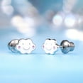 thumbnail image 4 of Limerencia Titanium Screw-on Earrings, Hypoallergenic, Lovely Cloud Shape, Suitable for Women With Sensitive Ears, 4 of 8
