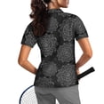 thumbnail image 2 of Whosucclay Floral Pattern Silver Gray Polo Shirts, Lightweight Fashion Moisture Wicking Tennis Shirts for Golf Going Gym Breathable Size X-Large, 2 of 10