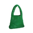 thumbnail image 2 of ZenCart Hand-Woven Wrist Tote Bag Cotton Rope Braided Hollow Out Handbag Ladies Portable Wristlet Handbag for Travel Beach Shopping, 2 of 8