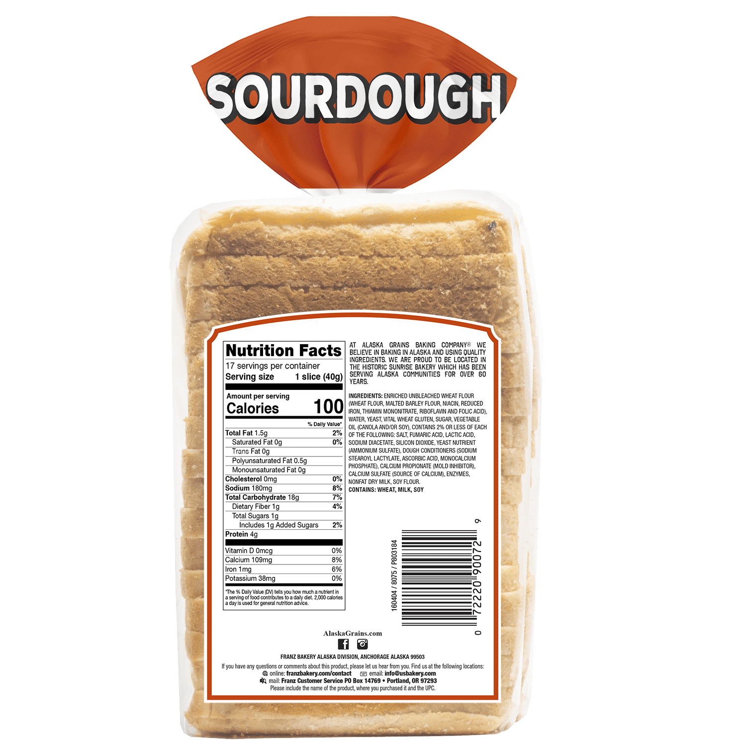United States Bakery Alaska Grains Bread, 24 oz