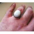 thumbnail image 2 of Howlite Mans Ring, Natural White Howlite Ring, Birthstone, Silver Jewelry, 925 Silver Ring, Birthday Gift, Heavy Mens Ring, Arabic Design, Ottoman Style Ring, Christmas, Turkey Mens Signet Ring, 2 of 6