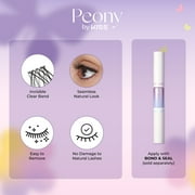 Kiss Peony False Eyelashes, Cluster Lashes, Misty Haze, Black, 9mm-16mm, 120 Pieces