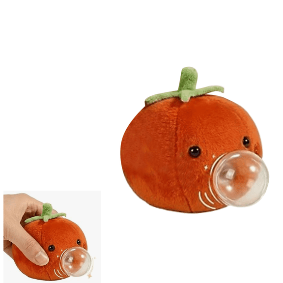 Kawaii Style Vegetable Shaped Stuffed Plush Toys, Cute Pop Out Bubble Interactive Plush Figures for Home Decor and Daily Stress Relief Ornament