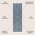 thumbnail image 3 of JONATHAN Y SANTA MONICA 2 x 10 Runner Rug, Tela Bohemian Textured Weave Floral - Navy/Gray, SMB100B-210, 3 of 6