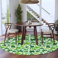 thumbnail image 3 of St. Patrick's Day Round Area Rug 6Ft Washable Circle Rugs for Bathroom Office, Spring Green Lucky Irish Clovers Non-Slip Carpet Floor Mats Indoor Outdoor Carpet Runner Aesthetic Home Decor, 3 of 8