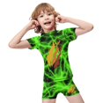 thumbnail image 4 of Prestonplayz Boys 2-Piece Swimsuit Set, Short Sleeve Rash Guard & Swim Trunks, 4 of 7
