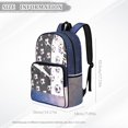 thumbnail image 7 of ZIATUBLES Clear Backpack Heavy Duty 17 Inch, Soccer Ball Star Print Fabric & PVC Transparent Bookbag With Front & Side Pockets, Sturdy See Through Backpack for School Security, 7 of 7