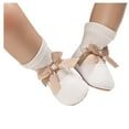 thumbnail image 3 of Penkiiy Newborn Baby Toddler Kids Girls Bowknot Shoe Soft First Walking Princess Shoe Smart Step First Walkers Shoesfor0-3 Months White 2023 Summer Deal, 3 of 9