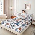 thumbnail image 3 of Erosebridal River House Queen Sheet Sets 4 Pieces for Teens,Lake Camping Theme Bed Set for Boys Girls,Ultra Soft Home Decor, 3 of 5