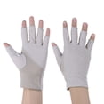 thumbnail image 1 of EeaseCA 1 Pair Outdoor Sunblock Half Finger Gloves Workout Mitten UV Protection Gloves for Cycling Climbing Riding (Grey), 1 of 8