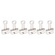 thumbnail image 2 of 50 clips de metal huecos para carpetas, abrazaderas de papel duraderas multiusos para documentos, certificados, billetes, ropa, color plateado, 2 of 5