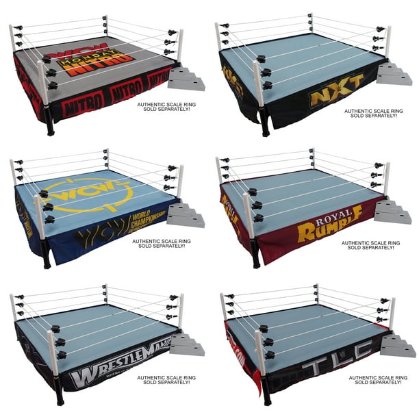 Package Deal 8 Wwe Wrestling Ring Skirts Mats Wcw Nitro Wcw Classic Nxt Tlc Rumble Wrestlemania Walmart Com