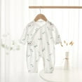 thumbnail image 2 of THDHVS Newborn Casual Outfits,Summer Onesies for Newborn ,Newborn Thin Cotton Clothes Long Sleeve Air-conditioned Crawling Clothes Clothes Green 1-3 Months, 2 of 7
