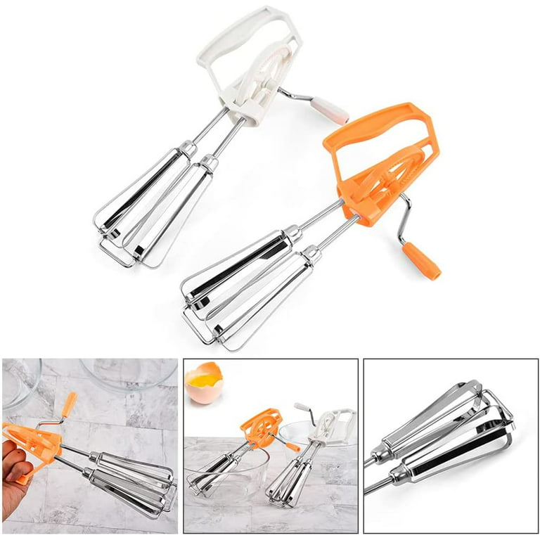 Rotary Manual Hand Whisk Egg Beater Mixer Blender Stainless Steel Kitchen  Tools