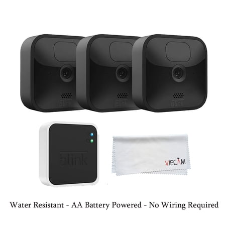Blink_Outdoor HD Security Camera System (2021 Newest Model) - 3 Camera Kit and VIECAM Cloth | Wireless, Weather-Resistant Camera with Two-Year Battery Life and Motion Detection