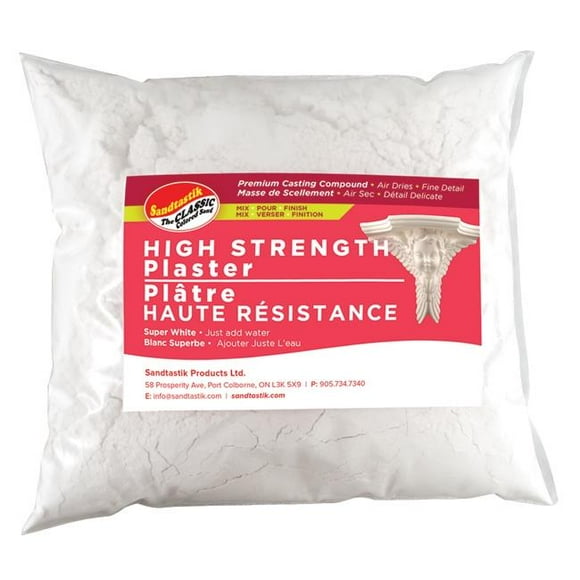 Sandtastik SAN225 High Strength Plaster of Paris Premium Casting Compound 5 lbs. Bag - Super White