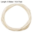 thumbnail image 2 of Uxcell 16.4Ft-1mm Alta TEMP Aislante de Manga de Fibra de Vidrio Protectores de Cable Blanco, 2 of 5