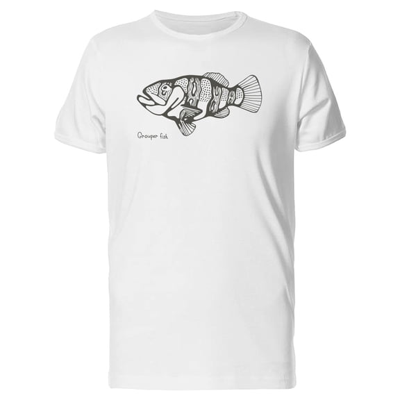Sketch Of A Saltwater Fish T-Shirt Men -Image by Shutterstock, Male Small
