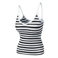 thumbnail image 4 of Duoif Womens Tank Tops, Y2K Sleeveless Striped Spaghetti Strap Crop Cami Tank Backless Slim Fit Going Out Tops Womens Shirts White S, 4 of 4