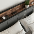 thumbnail image 2 of Queen Size Metal Platform Bed with 2 Drawers, Storage Upholstered Headboard and Charging Station, Noiseless, No Box Spring Needed, Brown, 2 of 7