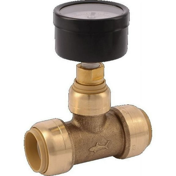 Sharkbite 3/4" Push-Fit DZR Brass Pressure Gauge 24438