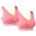 thumbnail image 4 of Amzcrzy Women's 2-Pack Plus Size Sports Bras Seamless Wireless Bras Comfortable Underwire Lace Bralettes Push Up Bras Full Coverage Everyday Bra, 4 of 6
