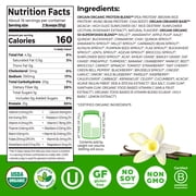 Orgain Organic Vegan 21g Protein + 50 Superfoods Powder, Plant Based Shake Drink, Vanilla Bean 2.02lb