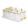 thumbnail image 1 of jifeng Candy Nuts Dish with Lid Appetizer Plate for Dining Room Living Room Kitchen Transparent, 1 of 9