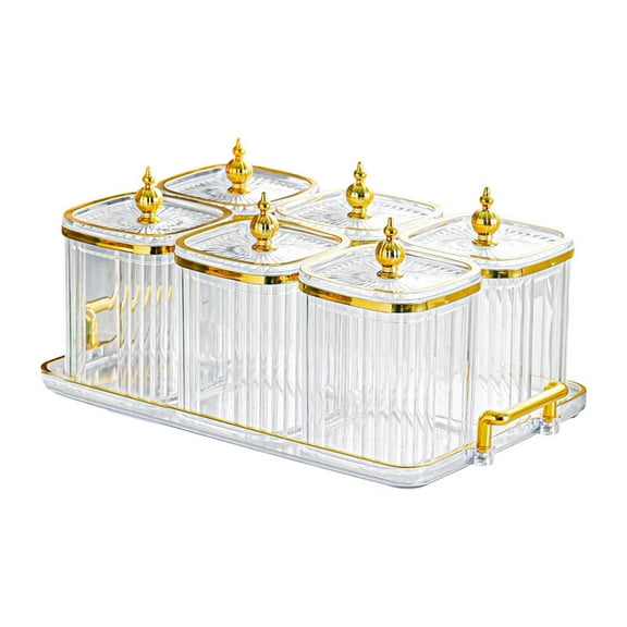 Fancyes Dry Fruit Glasses with Lid Set Snacks That Serve The Glasses with A Tray, The Suitable Serving Plate for Home Kitchens Vacation Dried Fruit Nuts Transparent