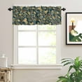 thumbnail image 2 of Paisley Valances for Windows Yellow Flowers Rod Pocket Curtain Valance Window Treatment Short Curtains for Kitchen Living Room, 58"x16", 2 of 5