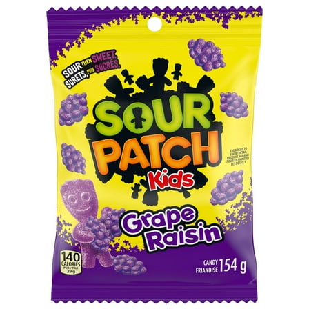 Sour Patch Kids, Grape Flavor 154g/5.4 oz