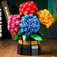 thumbnail image 4 of Honchoes Hydrangea Bouquet Building Set Compatible with Lego Flowers Bonsai Sahara Love 843 Pcs, 4 of 6