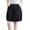 Black, variant on Inleife Womens Short Wide Leg Pants Fashion Women Elastic Forces Waist Casual Pockets Cotton And Linen Pants