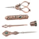 thumbnail image 1 of Kit de Tijeras de Bordado Vintage, Kit de Tijeras de Costura Antigua Roja de Costura Antigua para la Aguja, 1 of 7