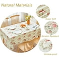 thumbnail image 5 of Vintage Floral Rectangle Tablecloth Shabby Chic Flower Table Cloth Spring Table Cover Waterproof for Dinner Kitchen Picnic, Pink, 60x84 Inches, 5 of 6