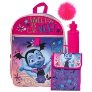 Disney Vampirina 4 Pc. Bag Backpack Set, Lunch Box Case, Bottle & Squashy Ball